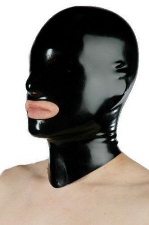 latex hood with mouth only