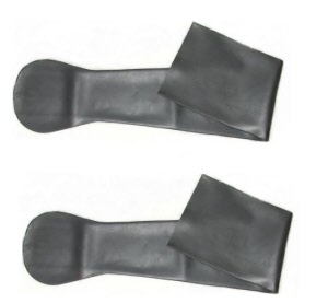 latex bondage gauntlets