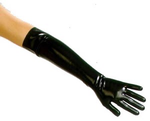 latex elbow gloves