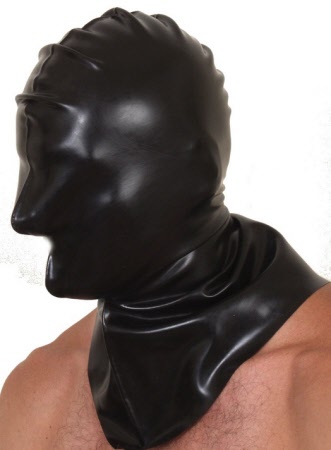 latex hangmans hood with nose holes