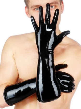 mens latex elbow gloves