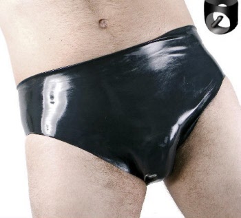 mens latex pants with rear dildo