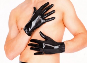 mens latex wrist gloves