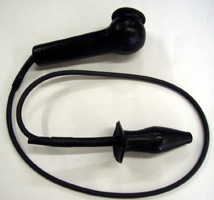 latex enema plug with sheath