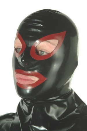 latex hangman hood with trim