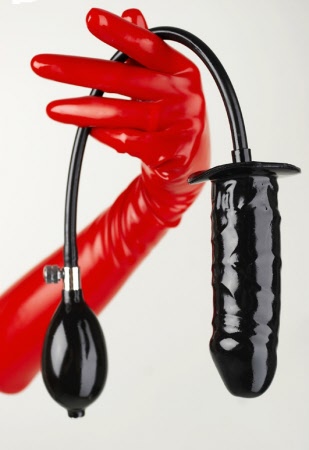 latex medium size hand dildo