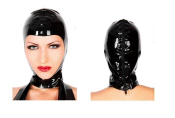 rubber open face zipper hood