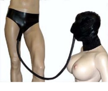 latex pee pants with hood