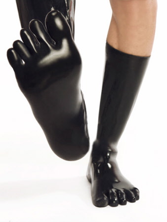 latex socks with toes