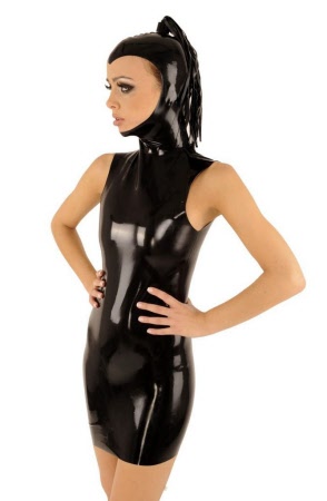 latex ponytail dress