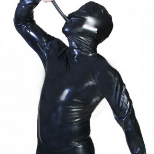 latex shirt with hood